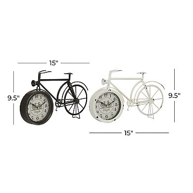 Stella & Eve Bicycle Iron Clock 2-piece set