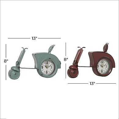 Stella & Eve Vespa Iron Clock 2-piece set