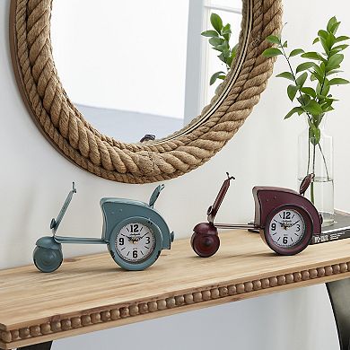 Stella & Eve Vespa Iron Clock 2-piece set