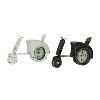 Stella & Eve Vespa Iron Clock 2 pc set