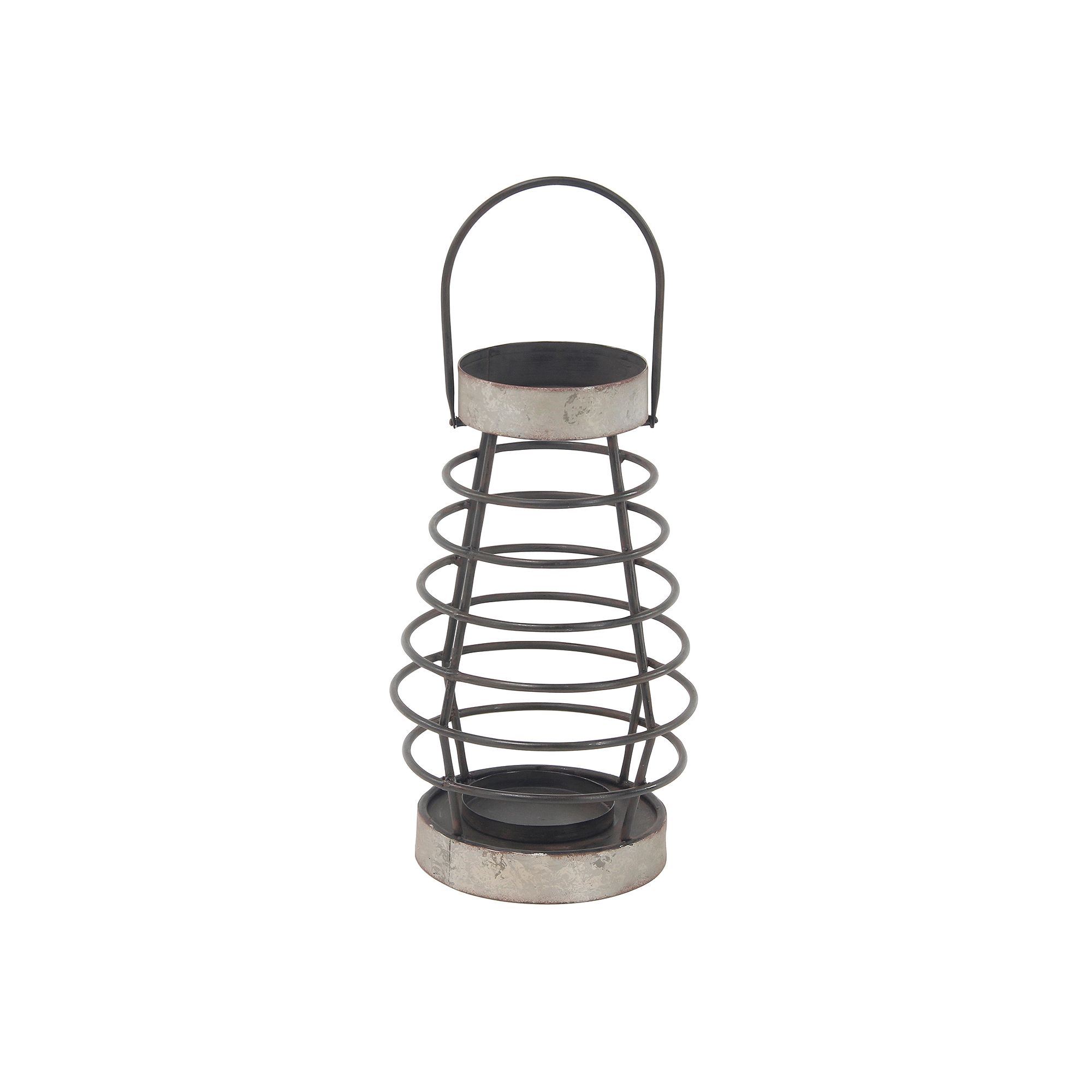 Stella & Eve Iron Lantern Candle Holder, Silver