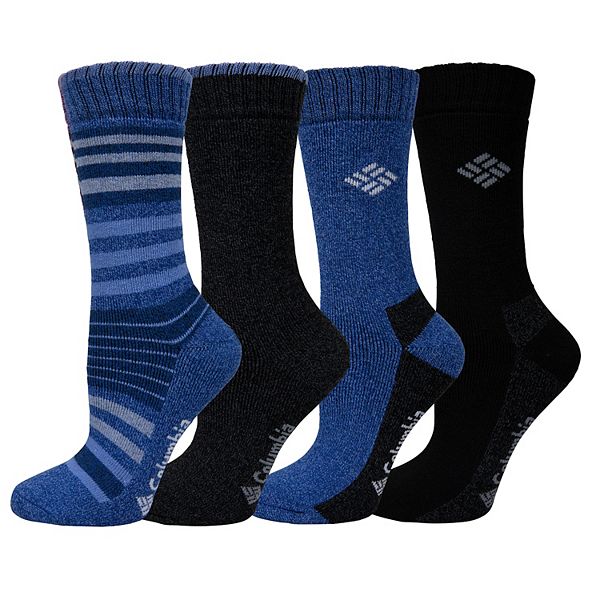 Women's Columbia 4-Pack Stripe Moisture Control Crew Socks