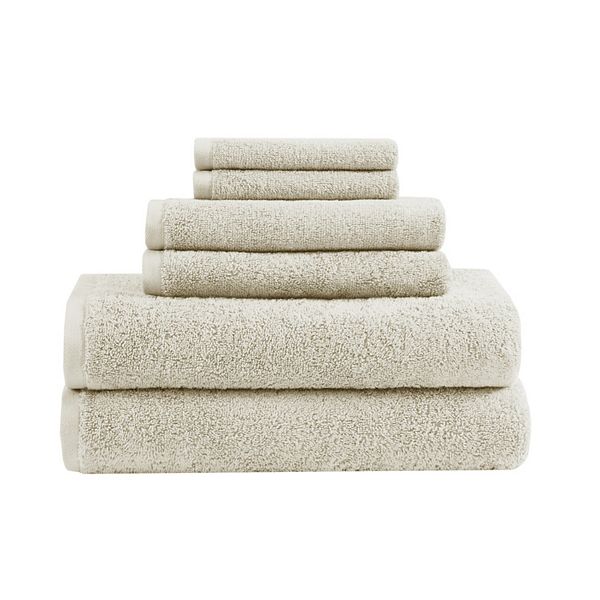 Clean Spaces Aure Cotton Solid 6Piece Antimicrobial Bath Towel Set