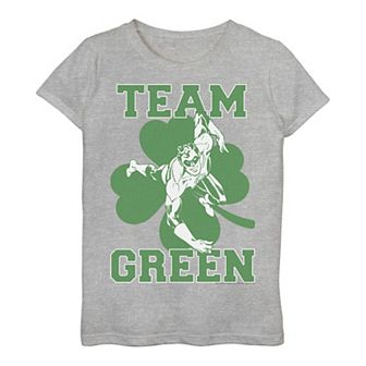 Girls 7-16 DC Comics St. Patrick's Day Green Lantern Team Green Tee