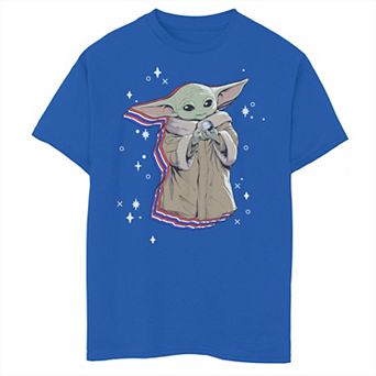 Boys 8-20 Star Wars: The Mandalorian Fourth Of July Grogu In Stars Graphic Tee