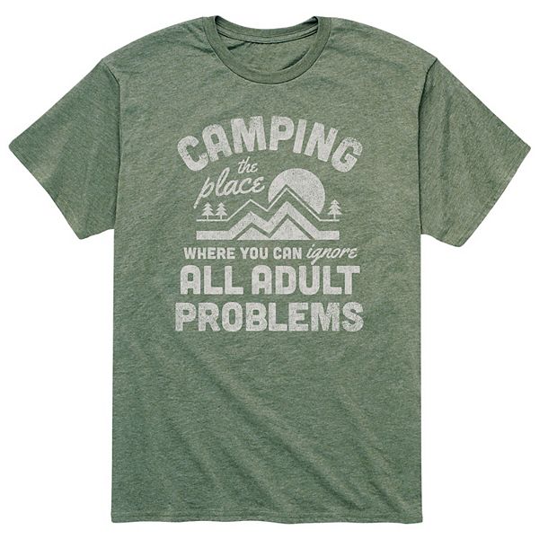 Men's Camping Adult Problems Tee