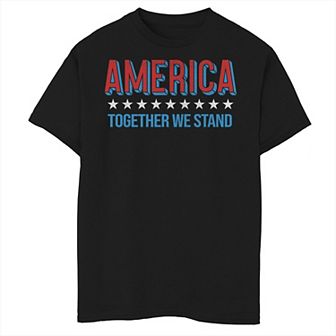 Boys 8-20 Americana America Together We Stand Stars Graphic Tee