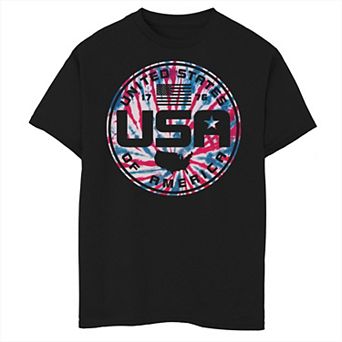 Boys 8-20 Americana United States Of America 1776 Tie Dye Graphic Tee