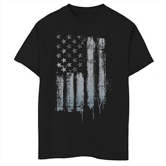 Boys 8-20 Americana Rustic American Flag Paint Drip Graphic Tee