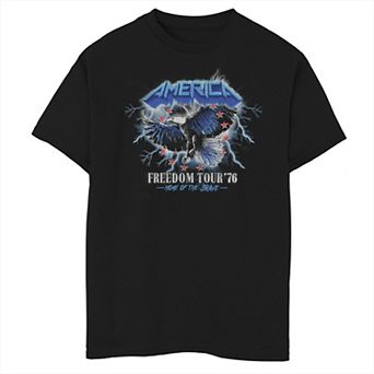 Boys 8-20 Americana America Freedom Tour '76 Eagle Graphic Tee