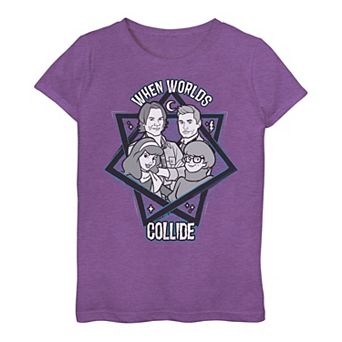 Girls 7-16 Scooby-Doo Scoobynatural Group Shot When Worlds Collide Tee