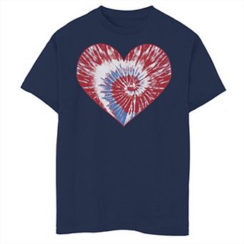 Boys 8-20 Spiral USA Heart Tie Dye Graphic Tee