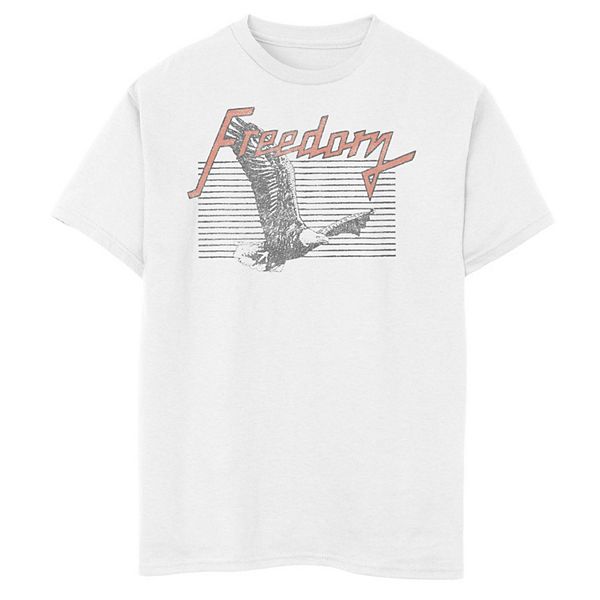 Boys 8-20 Americana Eagle Flying Freedom Music Graphic Tee