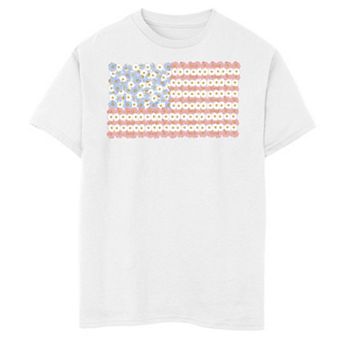Boys 8-20 Americana Daisy American Flag Graphic Tee
