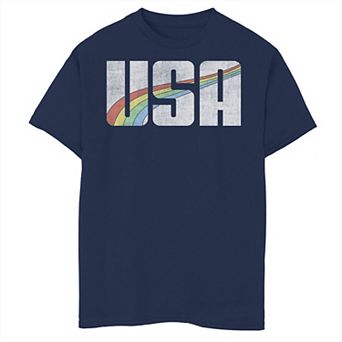 Boys 8-20 Americana Rainbow Bridge USA Graphic Tee