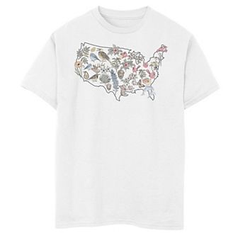 Boys 8-20 Americana United States State Icons Graphic Tee