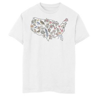 Boys 8-20 Americana United States State Icons Graphic Tee
