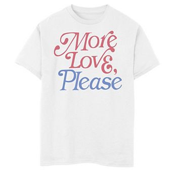 Boys 8-20 Americana More Love, Please Red and Blue Graphic Tee