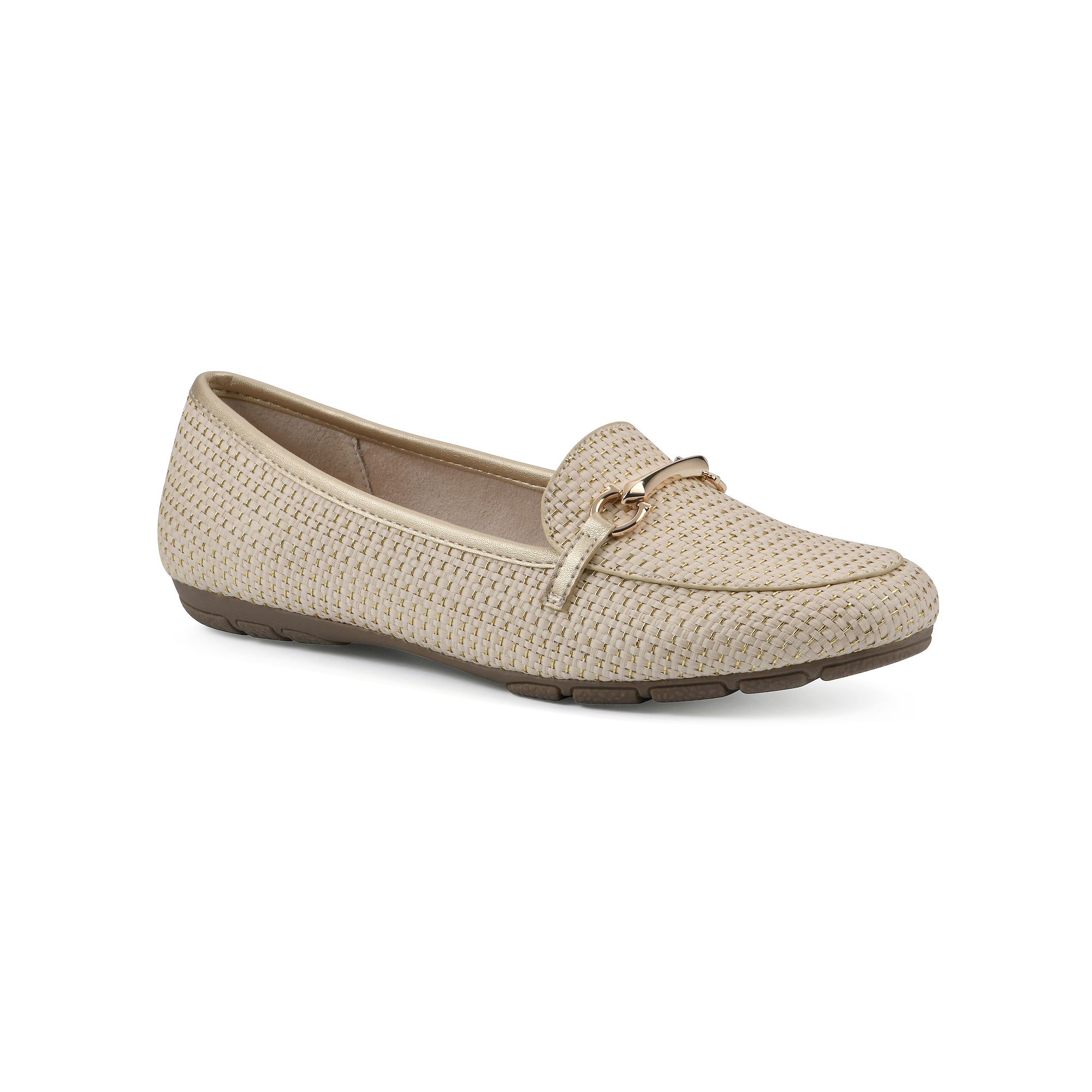 Cliffs by White Mountain Glowing Womens Loafers, Size: 6, Gold Mulighti Ra
