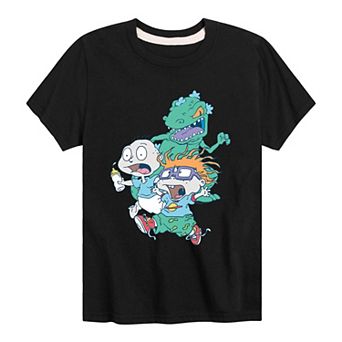 Boys 8-20 Rugrats Reptar Chasing Graphic Tee