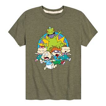 Boys 8-20 Rugrats Running From Reptar Graphic Tee