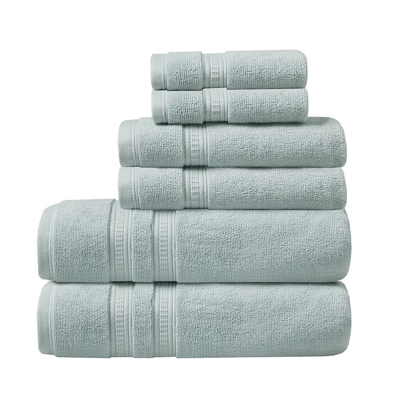 Beautyrest Plume 750 Gsm 6-Piece Cotton Antimicrobial Towel Set, Multicolor