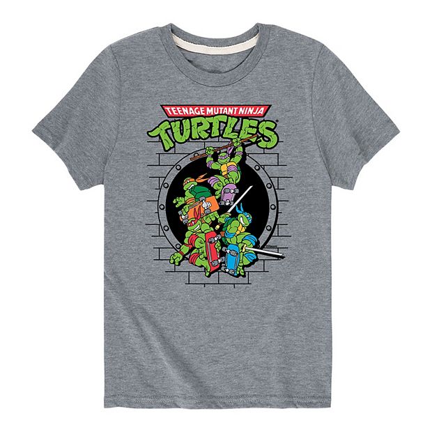 Teenage Mutant Ninja Turtles TMNT Holiday From Our Sewer to Yours Women's  Green Heather Crew Neck Short Sleeve Tee-Small