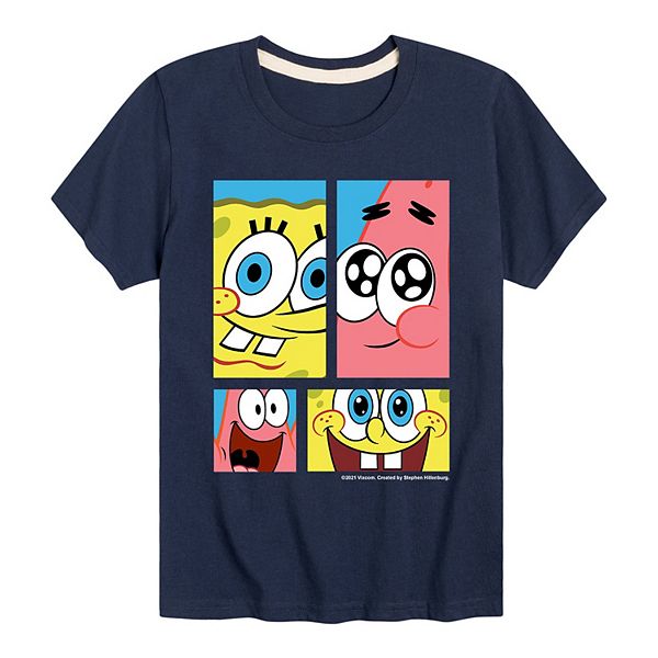 Boys 8-20 Spongebob Squarepants Character Grid Graphic Tee