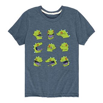 Boys 8-20 Rugrats Reptar Heads Graphic Tee