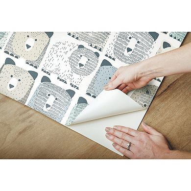 RoomMates Bears Sidewall Peel and Stick Wallpaper