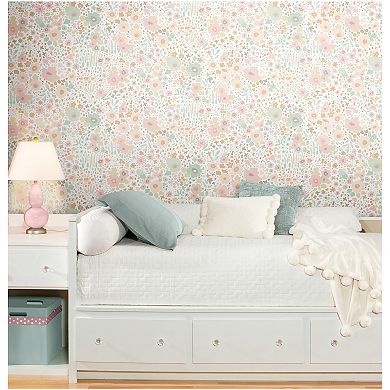 RoomMates Posey Sidewall Peel and Stick Wallpaper