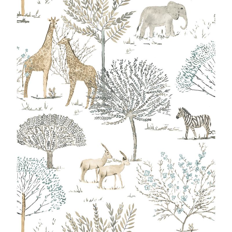 York Wallcoverings PSW1212RL Neutral On The Savanna Premium Peel and Stick Wallpaper (B08VS41B5F)