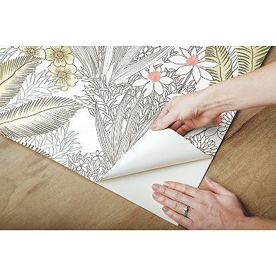 RoomMates Flowering Desert Peel and Stick Wallpaper