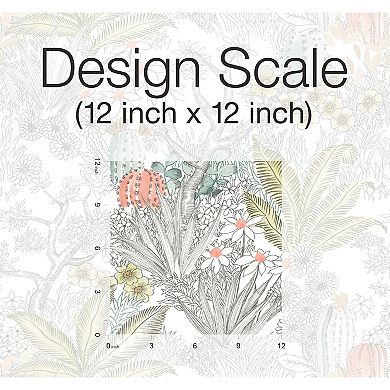 RoomMates Flowering Desert Peel and Stick Wallpaper