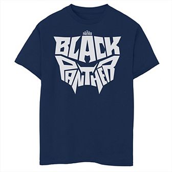Boys 8-20 Marvel Black Panther Movie Grey Mask Text Graphic Tee