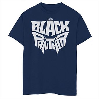 Boys 8-20 Marvel Black Panther Movie Grey Mask Text Graphic Tee