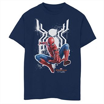 Boys 8-20 Marvel Spider-Man Far From Home Painted Logo Swing Poster Graphic Tee
