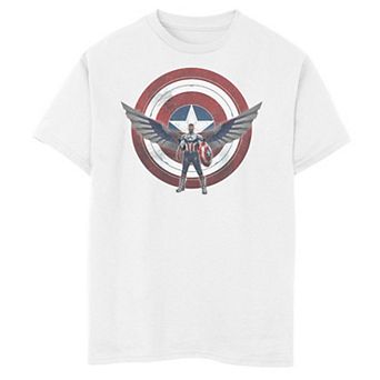 Boys 8-20 Marvel: Falcon & The Winter Soldier Captain America Shield Wings Graphic Tee