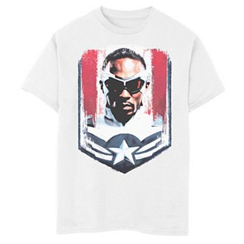 Boys 8-20 Marvel: Falcon & The Winter Soldier Sam Captain America Portrait Graphic Tee