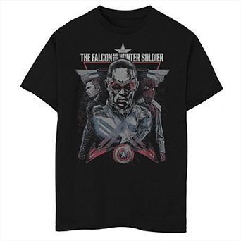 Boys 8-20 Marvel: Falcon & The Winter Soldier Sketch Collage Graphic Tee
