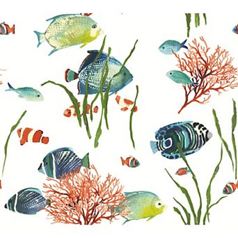 RoomMates Tropical Reef Peel & Stick Wallpaper