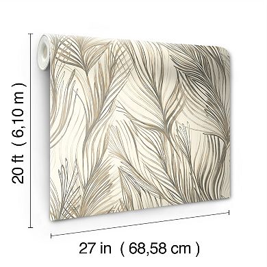 RoomMates Peaceful Plume Peel & Stick Wallpaper
