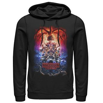 Men's Netflix Stranger Things Group Shot Poster Fade Hoodie