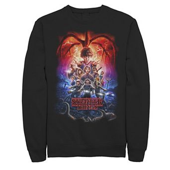 Men's Netflix Stranger Things Group Shot Poster Fade Sweatshirt