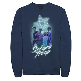 Men's Netflix Stranger Things Scoops Troop Neon Sweatshirt