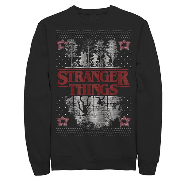 Men s Netflix Stranger Things Ugly Christmas Sweater Style Sweatshirt