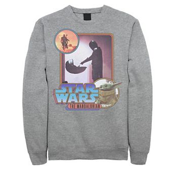 Men's Star Wars: The Mandalorian Retro Style Portrait Sweatshirt