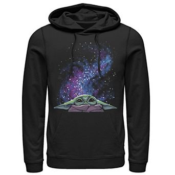 Men's Star Wars: The Mandalorian The Child Galaxy Big Face Hoodie