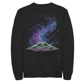 Men's Star Wars: The Mandalorian The Child Galaxy Big Face Sweatshirt