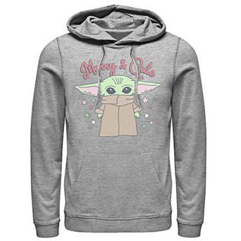 Men's Star Wars: The Mandalorian The Child Christmas Merry & Cute Hoodie